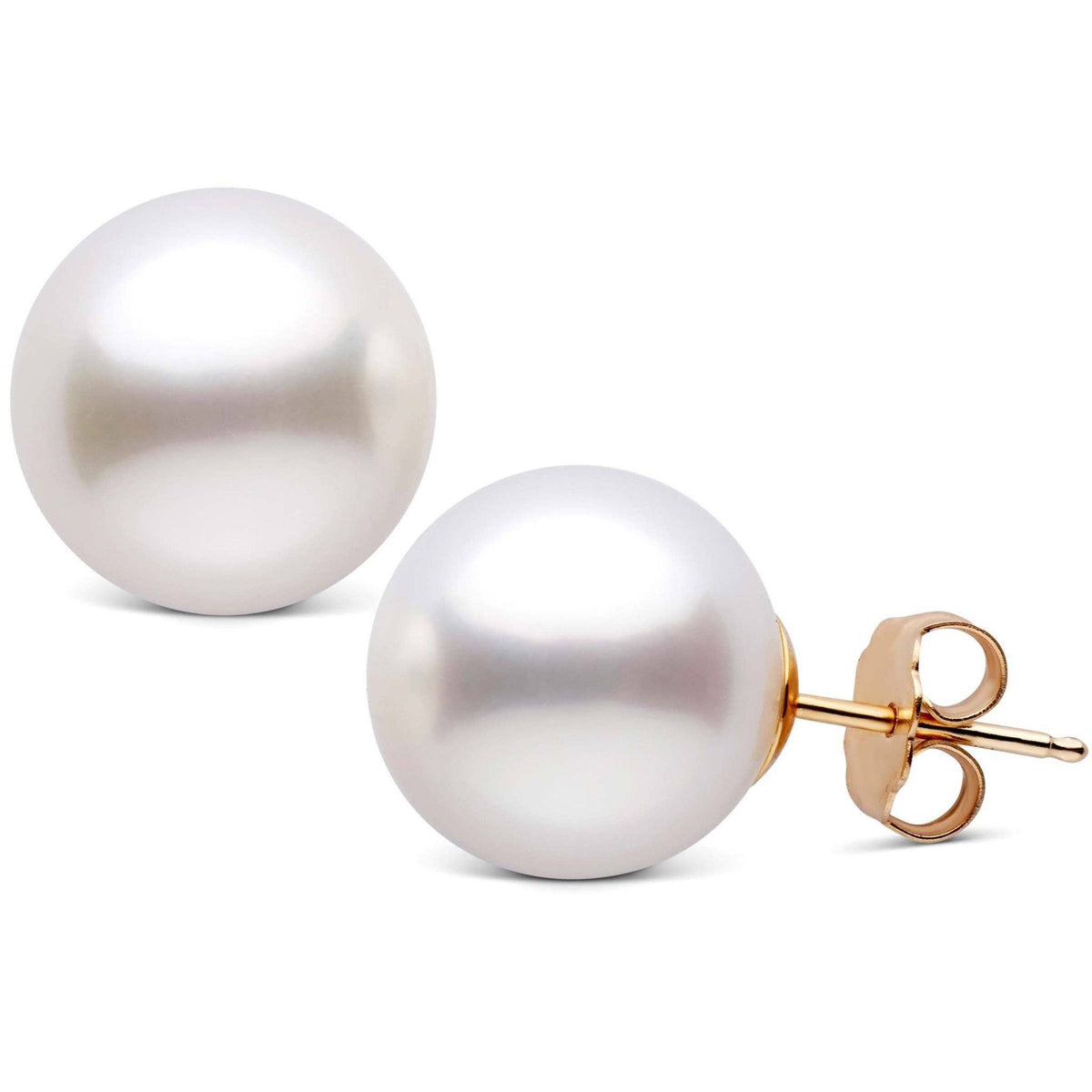 11.0-12.0 mm AAA White South Sea Pearl Stud Earrings yg