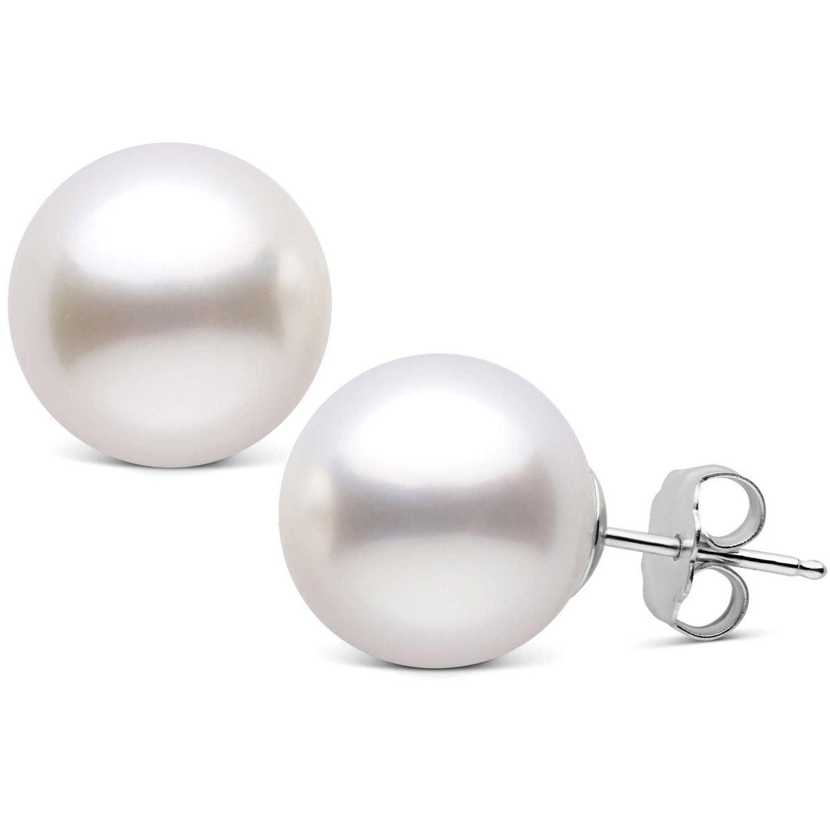 11.0-12.0 mm AAA White South Sea Pearl Stud Earrings wg