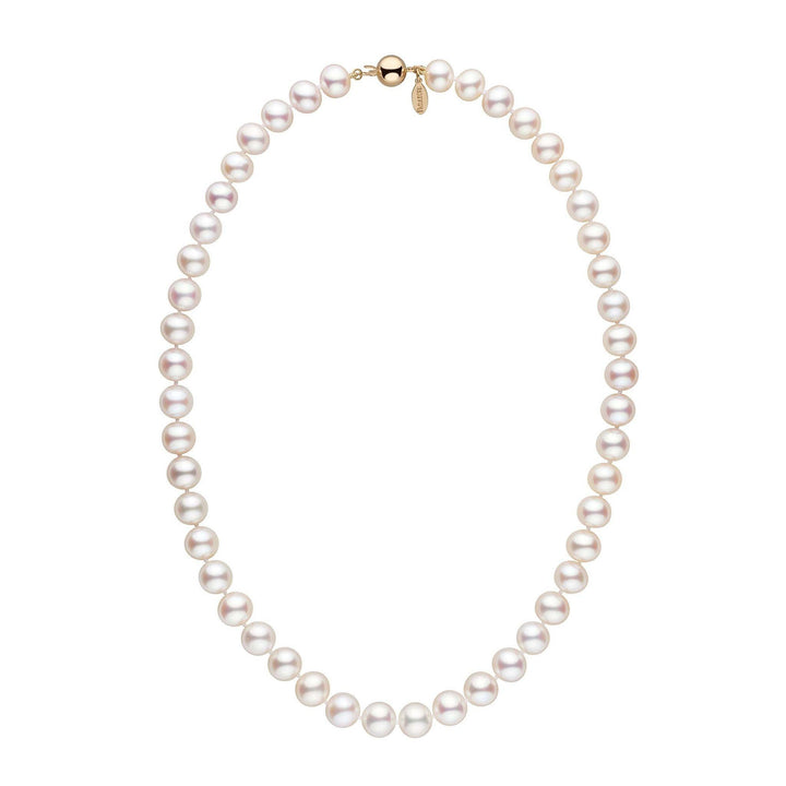 9.0-9.5 mm 18 Inch White Freshadama Freshwater Pearl Necklace