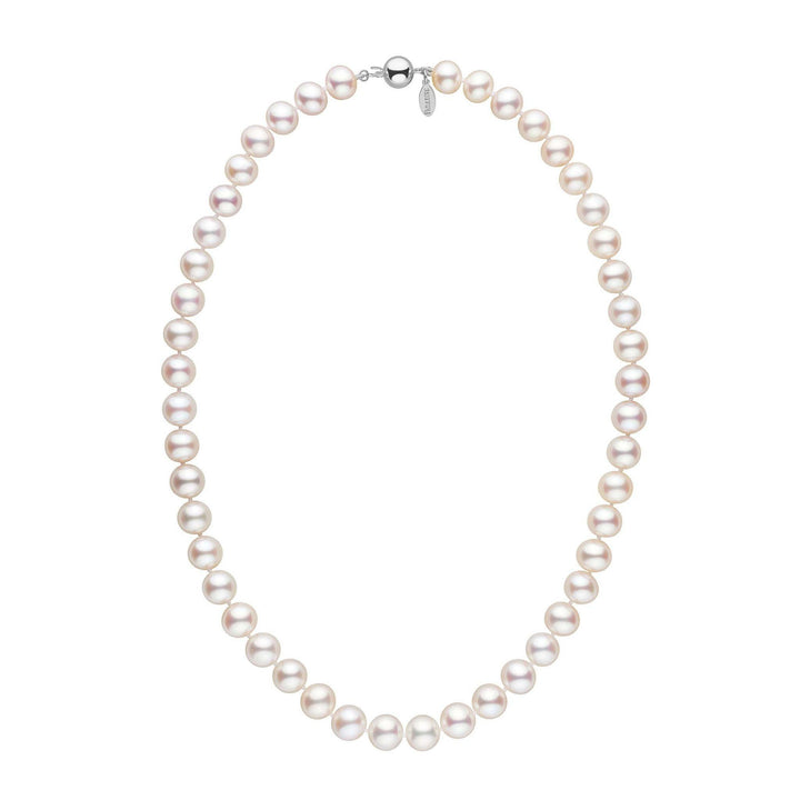 9.0-9.5 mm 18 Inch White Freshadama Freshwater Pearl Necklace