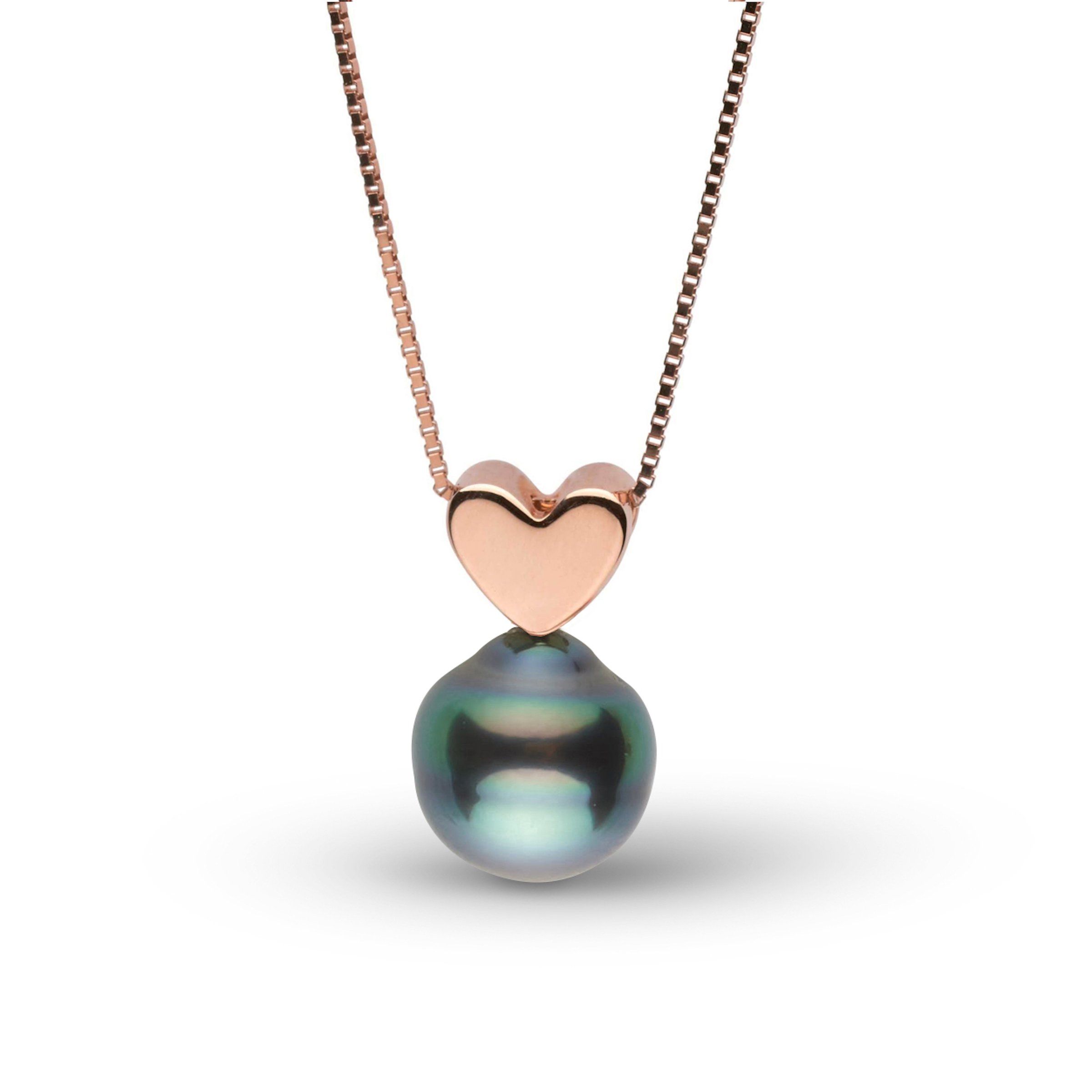 Baby Heart Collection 7.0-8.0 mm Special Peacock Tahitian Baroque Pearl Pendant
