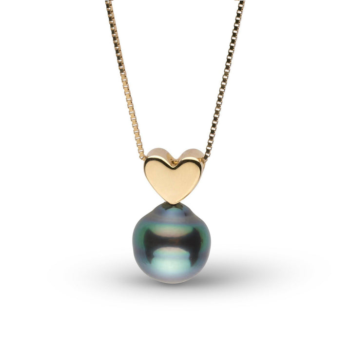 Baby Heart Collection 7.0-8.0 mm Special Peacock Tahitian Baroque Pearl Pendant