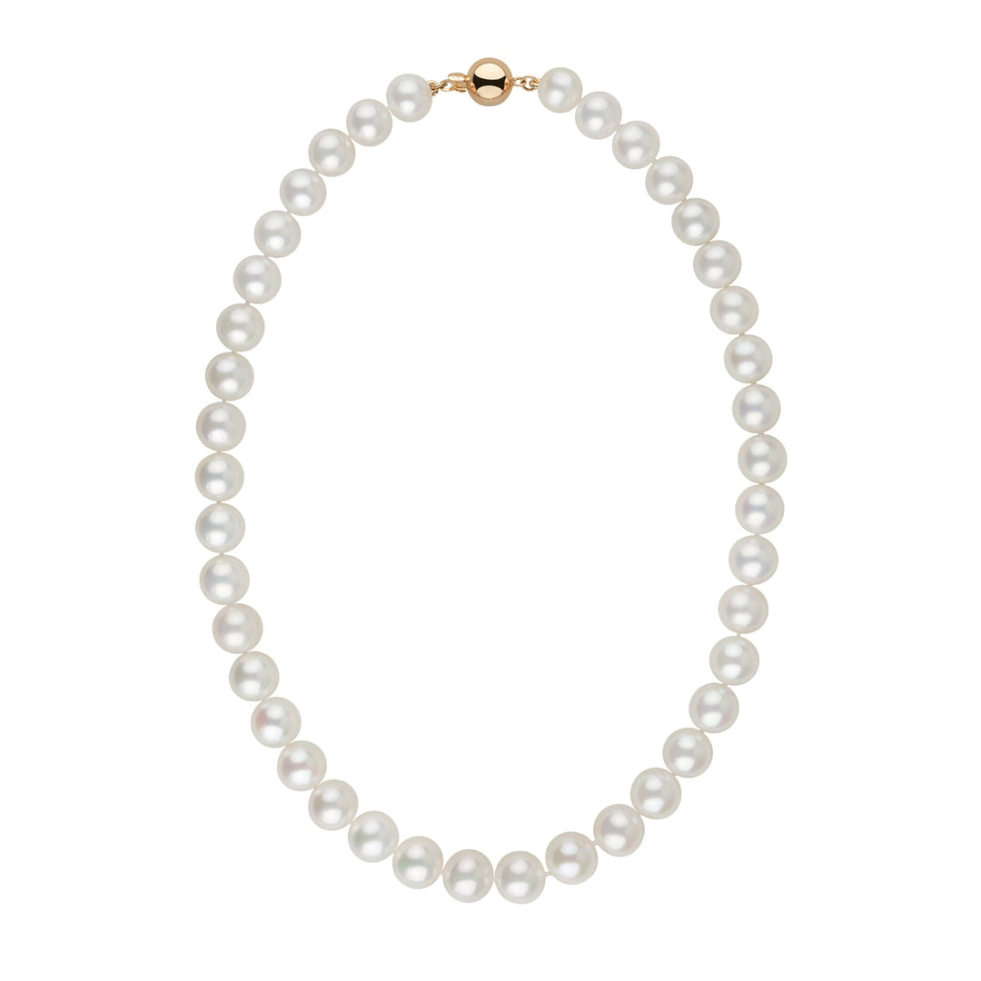10.0-11.0 mm 18 Inch AAA White Freshwater Pearl Necklace