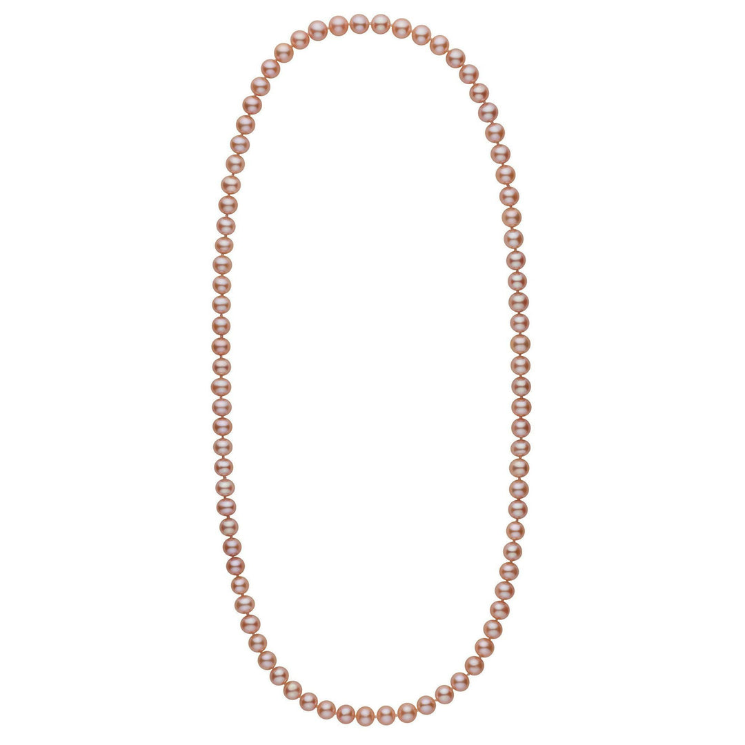 26-inch 7.5-8.0 mm AA+ Pink to Peach Freshwater Pearl Necklace