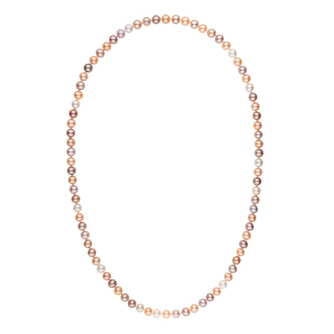 26-inch 7.5-8.0 mm AAA Multicolor Freshwater Pearl Necklace