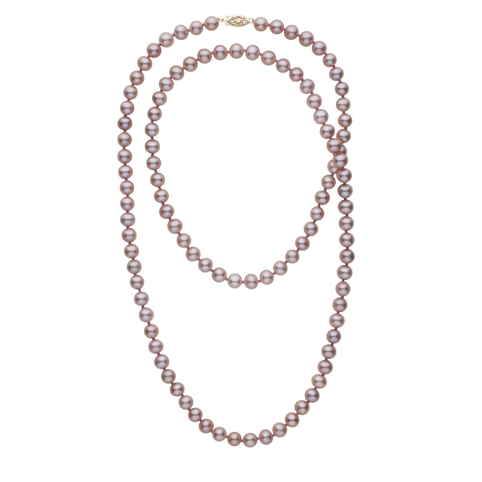 35-inch 7.5-8.0 mm AA+ Lavender Freshwater Pearl Necklace – Pearl