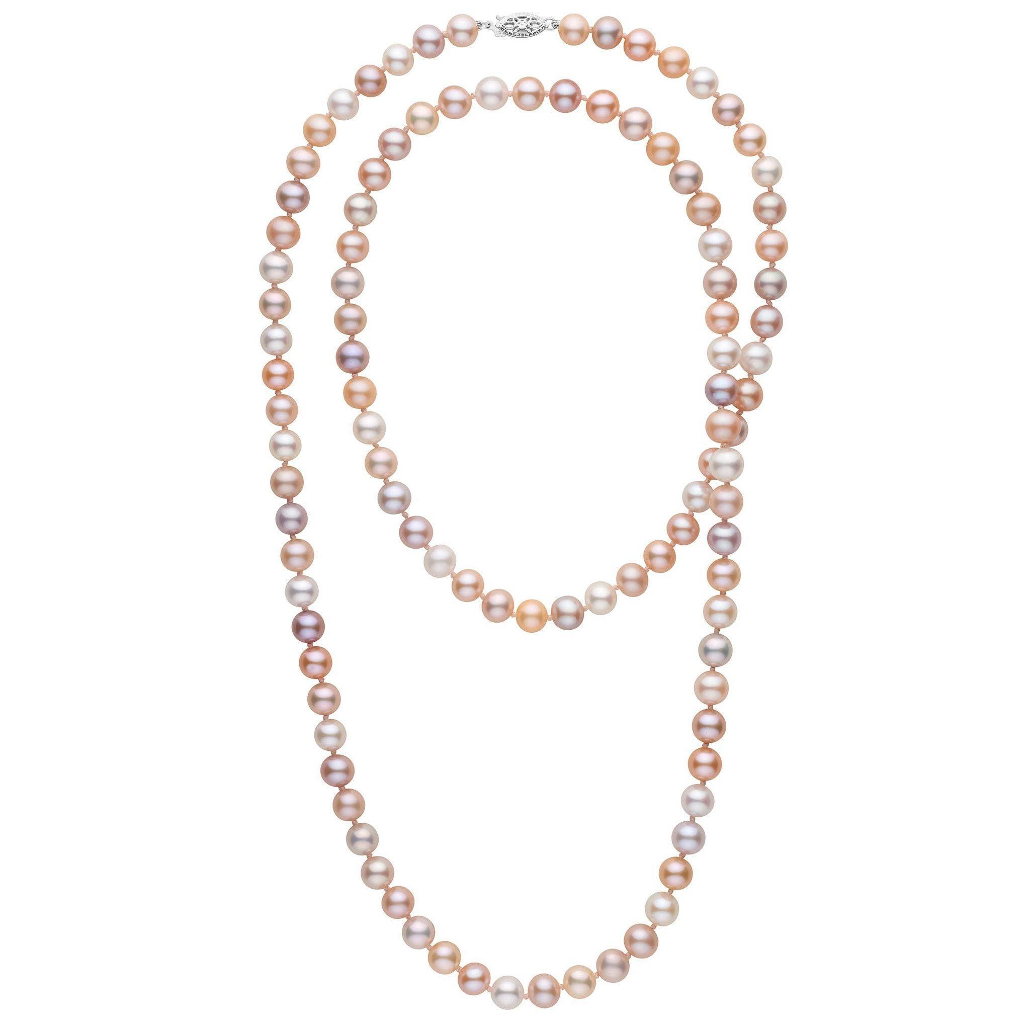 35-inch 7.5-8.0 mm AAA Multicolor Freshwater Pearl Necklace