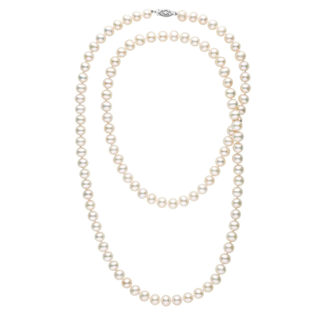 35-inch 7.5-8.0 mm AAA White Freshwater Pearl Necklace