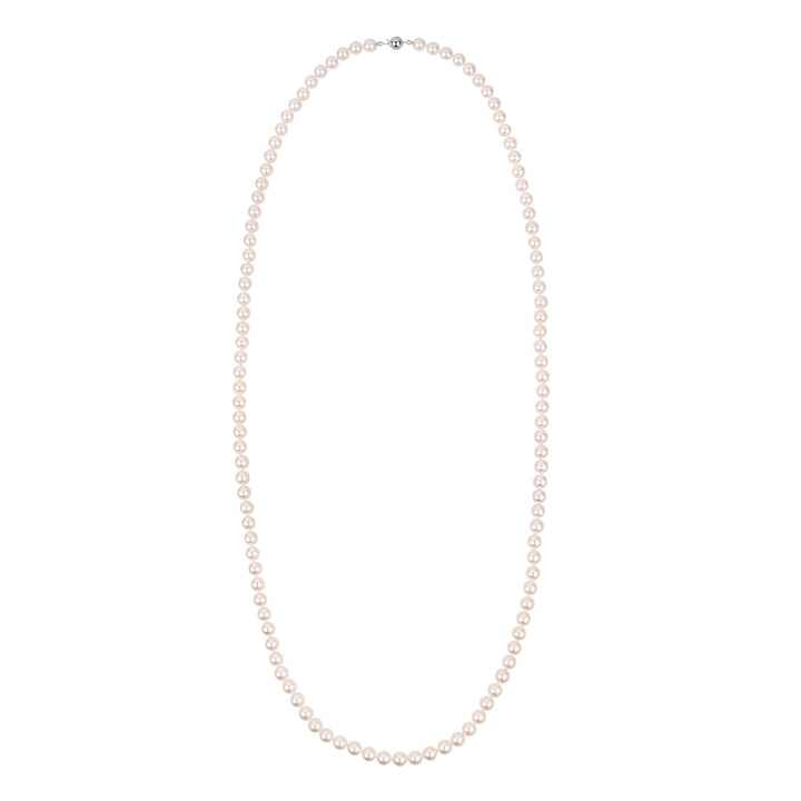 7.0-7.5 mm 35 Inch White Akoya AAA Pearl Necklace