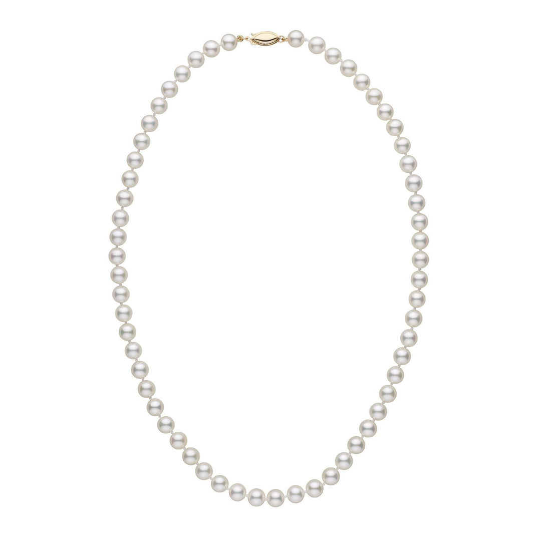 6.0-6.5 mm 18 Inch White Akoya AA+ Pearl Necklace