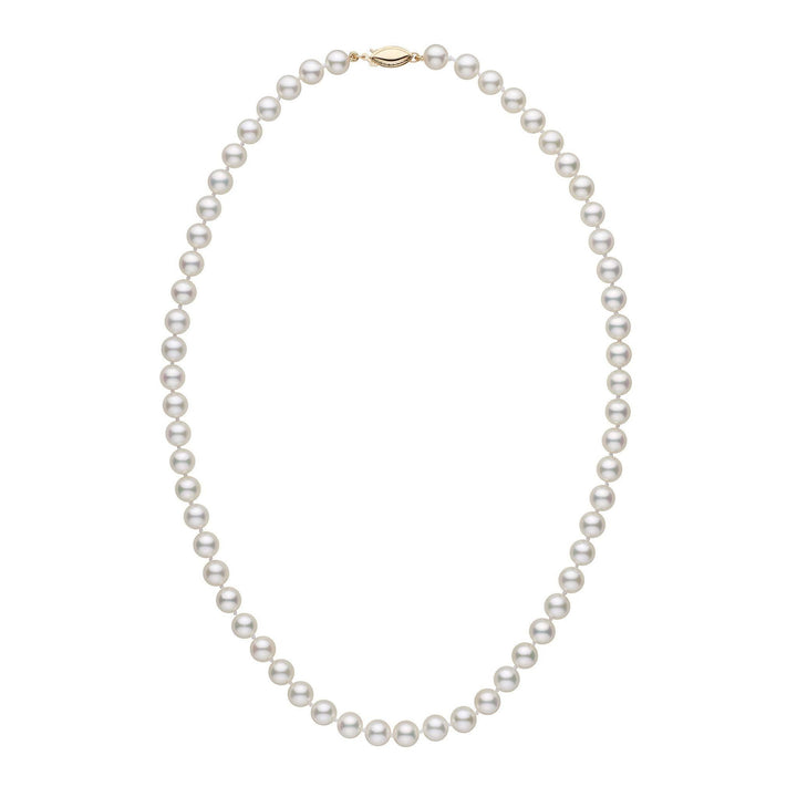 6.0-6.5 mm 18 Inch White Akoya AA+ Pearl Necklace