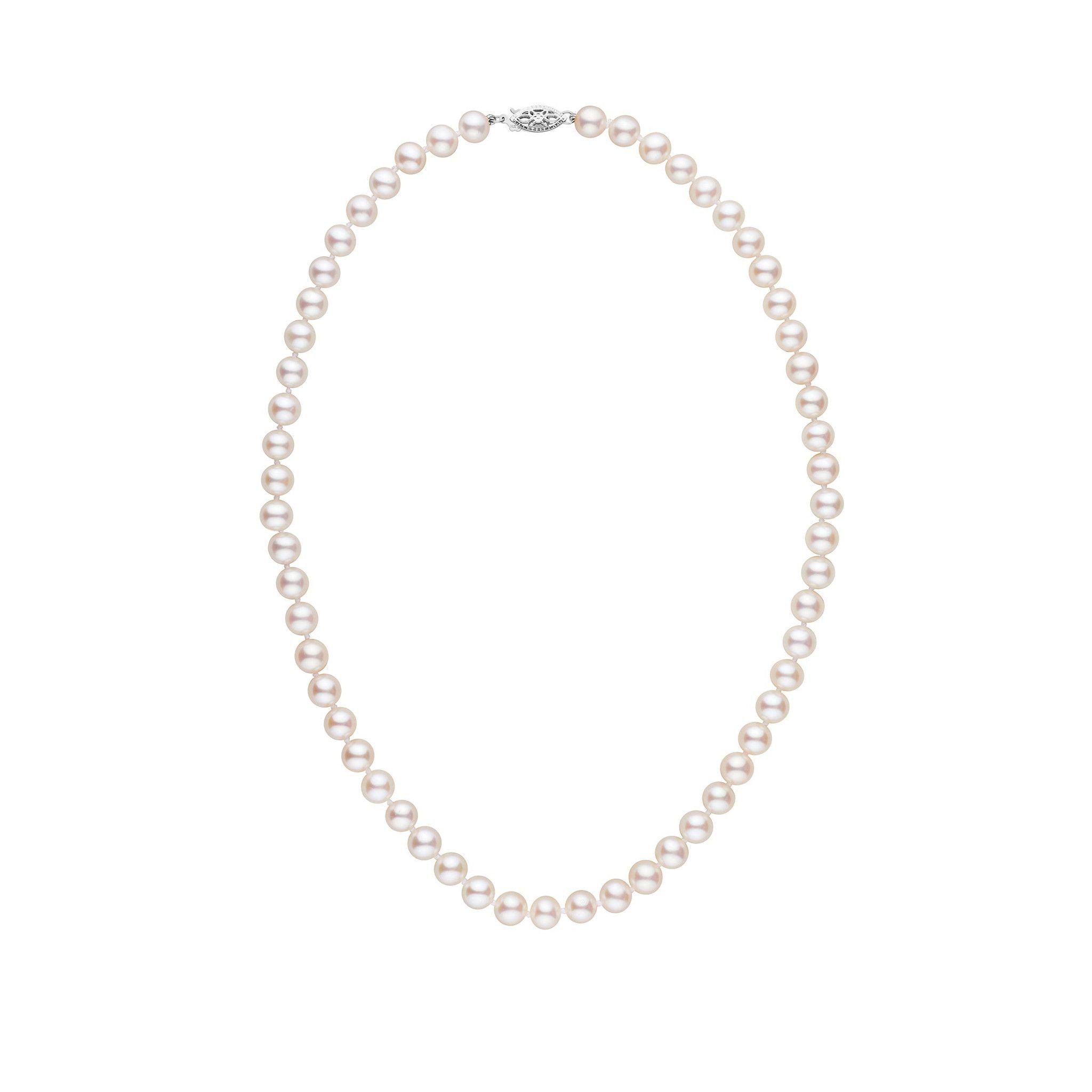 6.5-7.0 mm 16 Inch AA+ White Freshwater Pearl Necklace