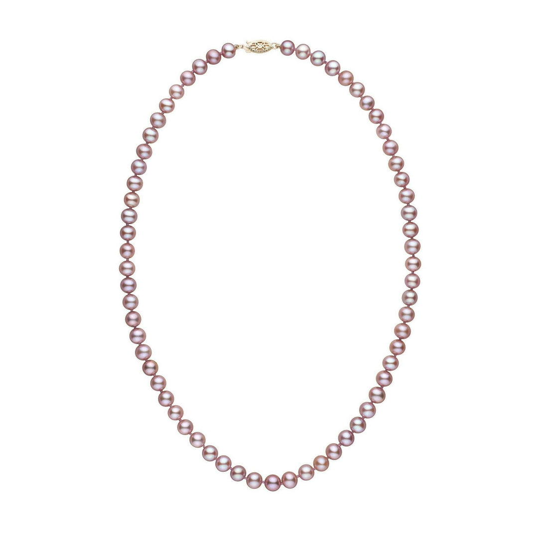 6.5-7.0 mm 18 Inch AAA Lavender Freshwater Pearl Necklace