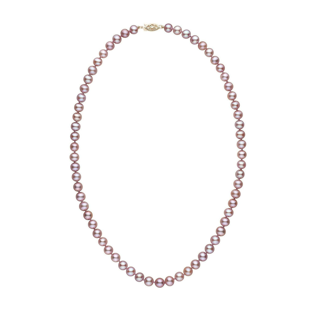 6.5-7.0 mm AAA Lavender Freshwater Pearl Necklace yg