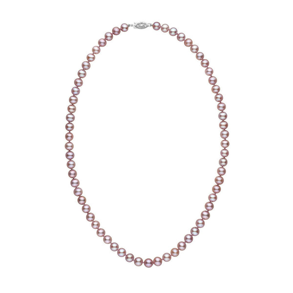 6.5-7.0 mm AAA Lavender Freshwater Pearl Necklace wg
