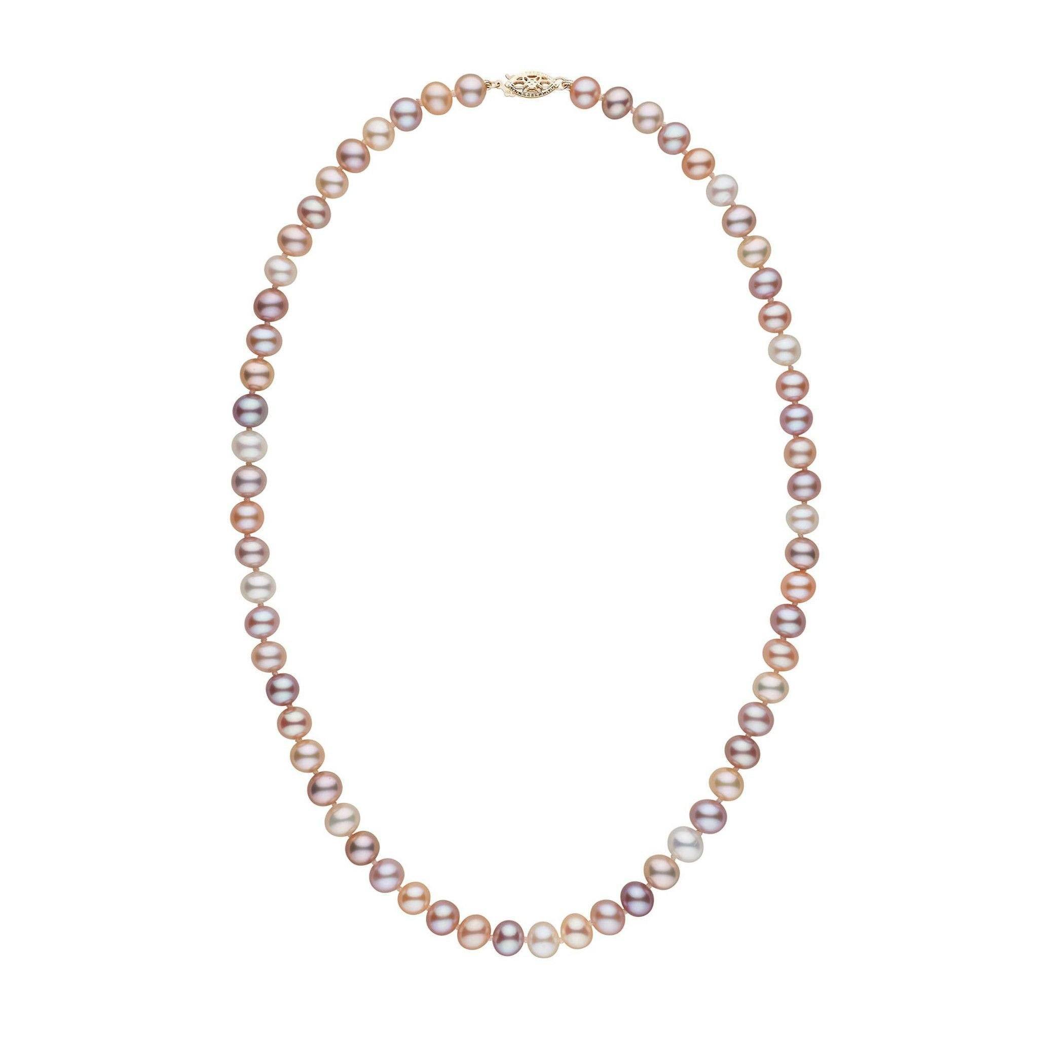 6.5-7.0 mm 18 Inch AAA Multicolor Freshwater Pearl Necklace