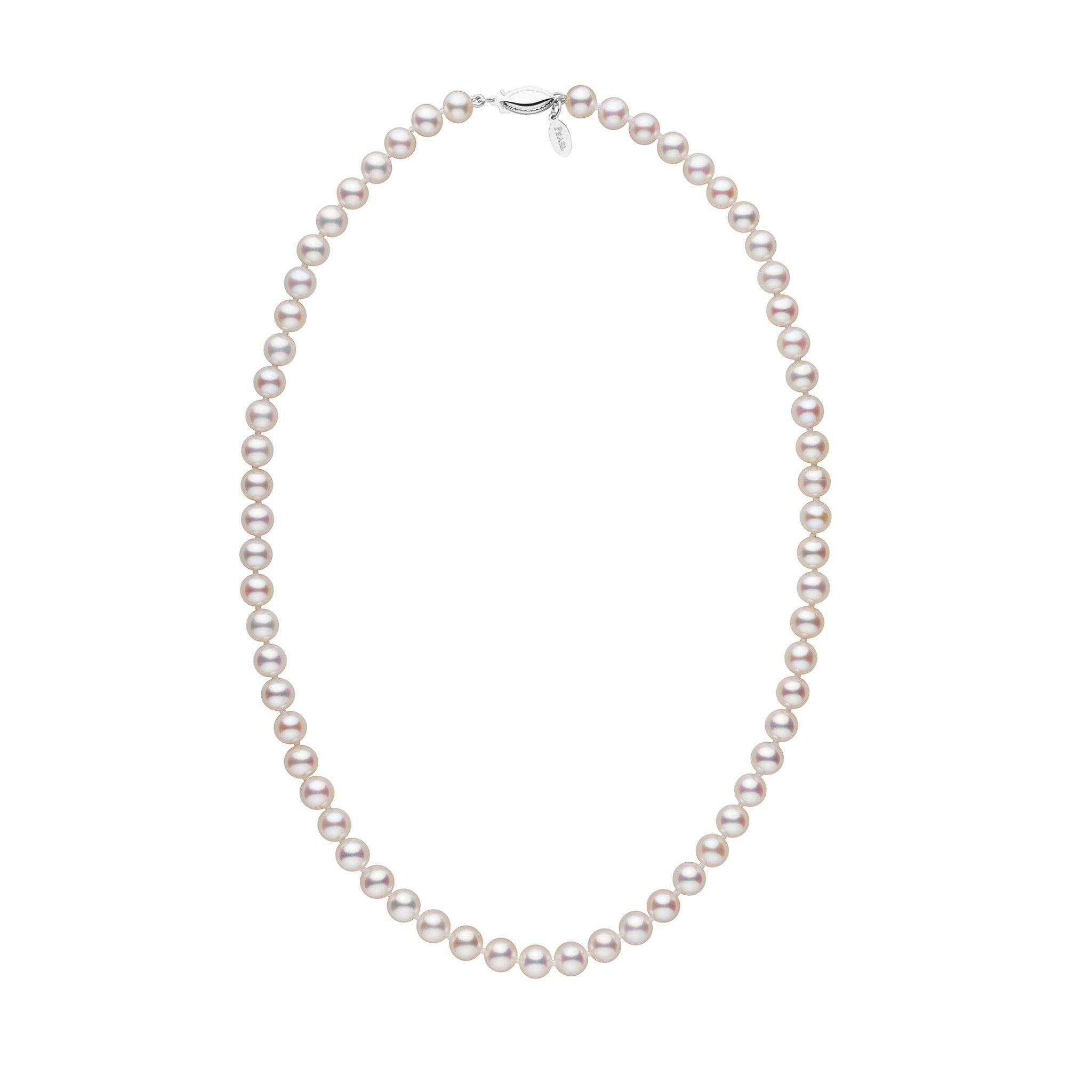 6.5-7.0 mm 18 Inch White Freshadama Freshwater Pearl Necklace
