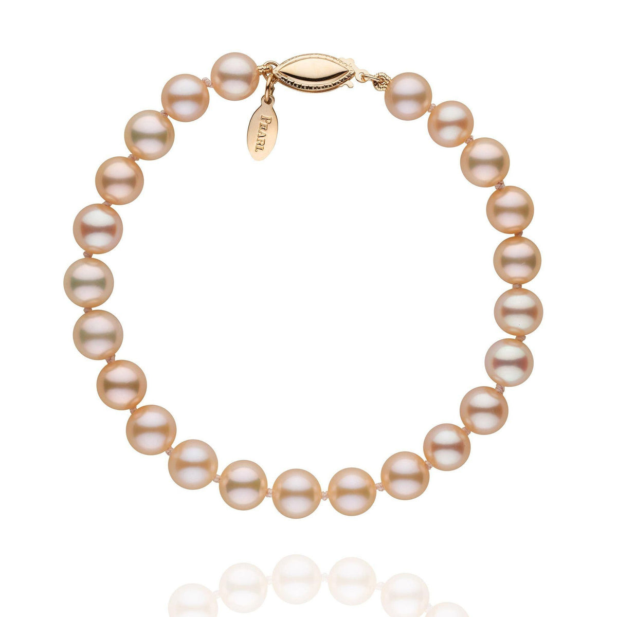 6.5-7.0 mm Pink to Peach Freshadama Pearl Bracelet yg