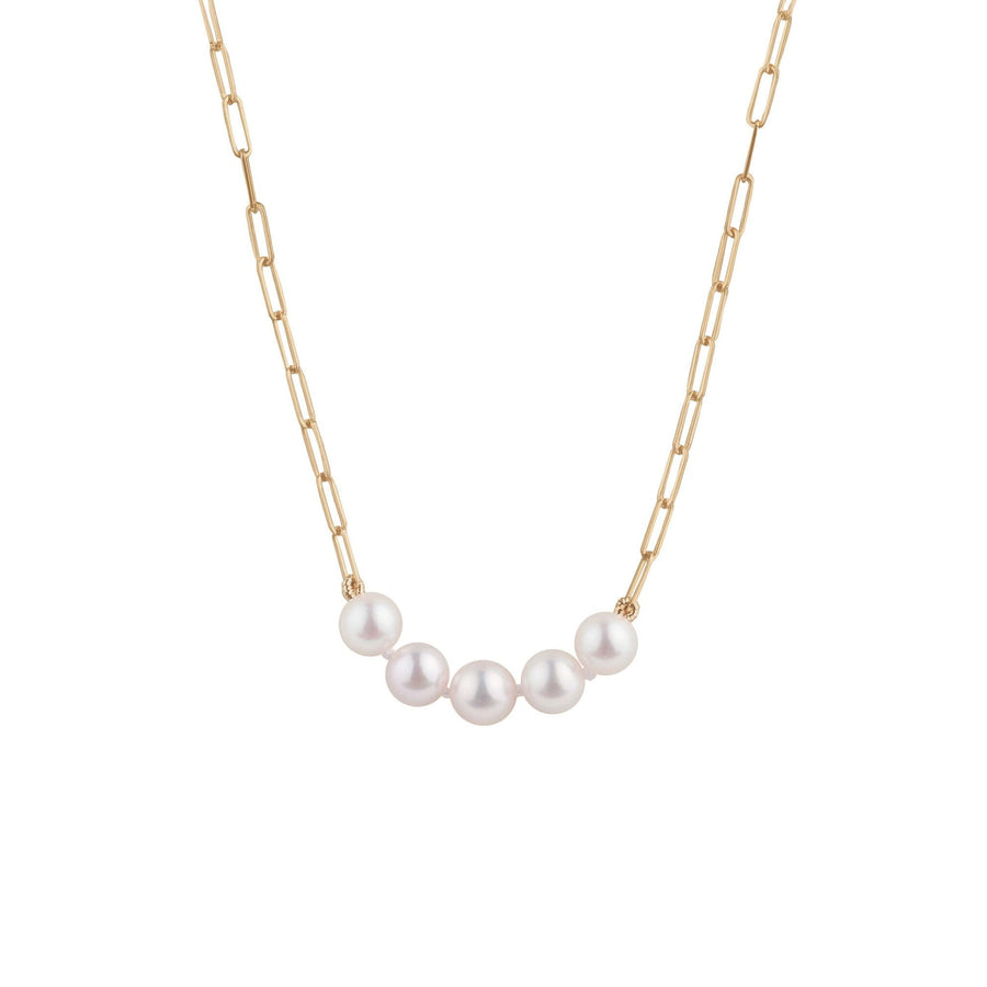 6.0-6.5 mm Cinque Akoya Pearl Paperclip Necklace