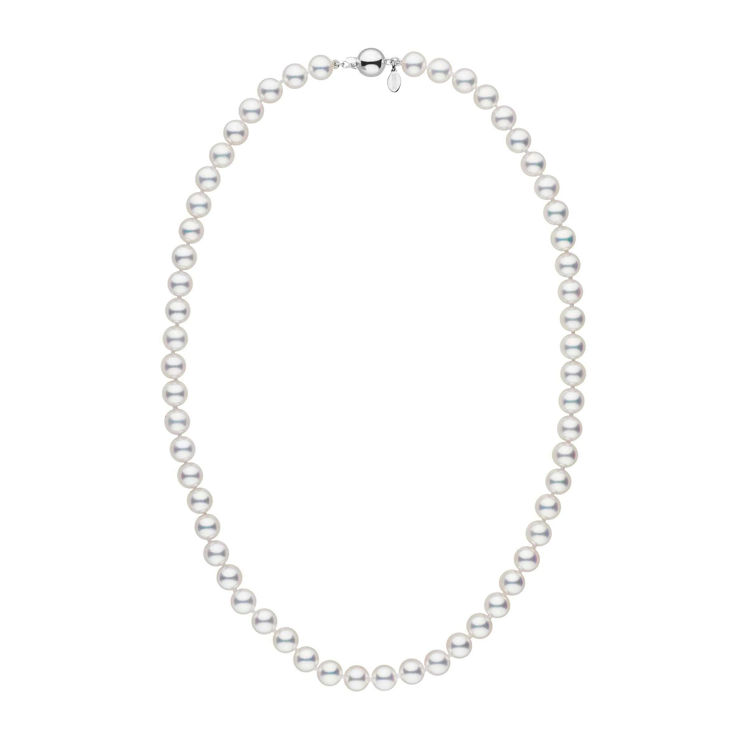 7.0-7.5 mm Natural White Hanadama Akoya Pearl Strand – Pearl Paradise