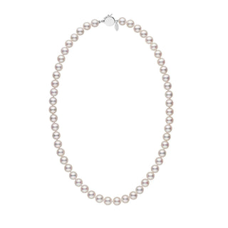 Personalized 18 Inch 7.5-8.0 mm Hanadama Akoya Pearl Circle Clasp Necklace, view 7