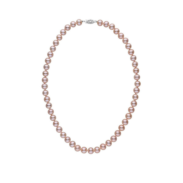 7.5-8.0 mm AA+ Lavender Freshwater Pearl Necklace wg