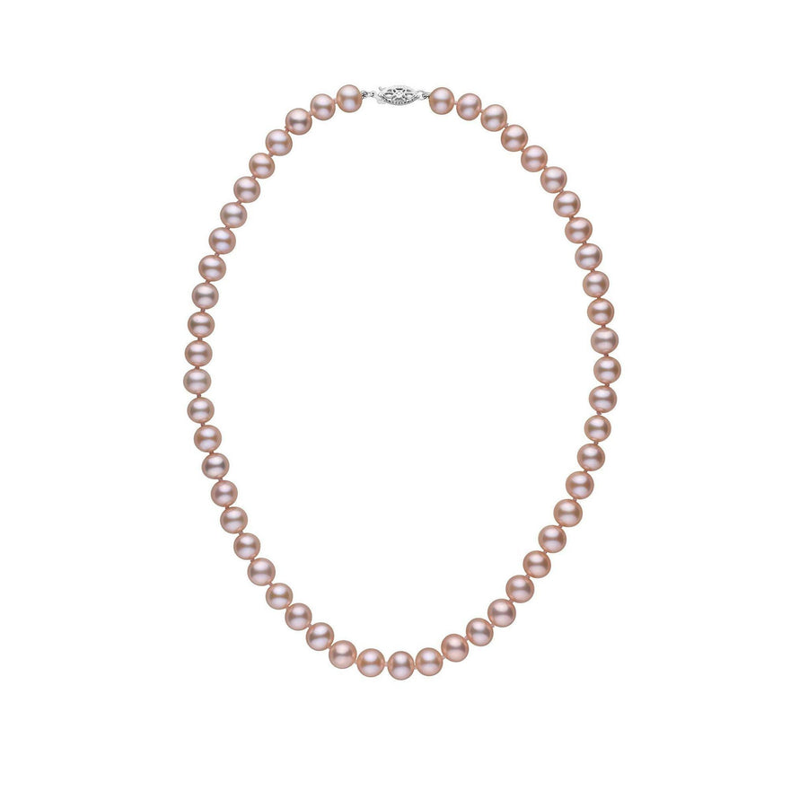 7.5-8.0 mm AA+ Lavender Freshwater Pearl Necklace wg