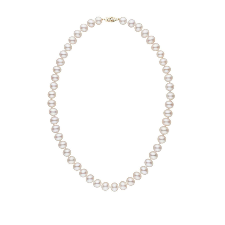 7.5-8.0 mm 16 Inch AA+ White Freshwater Pearl Necklace