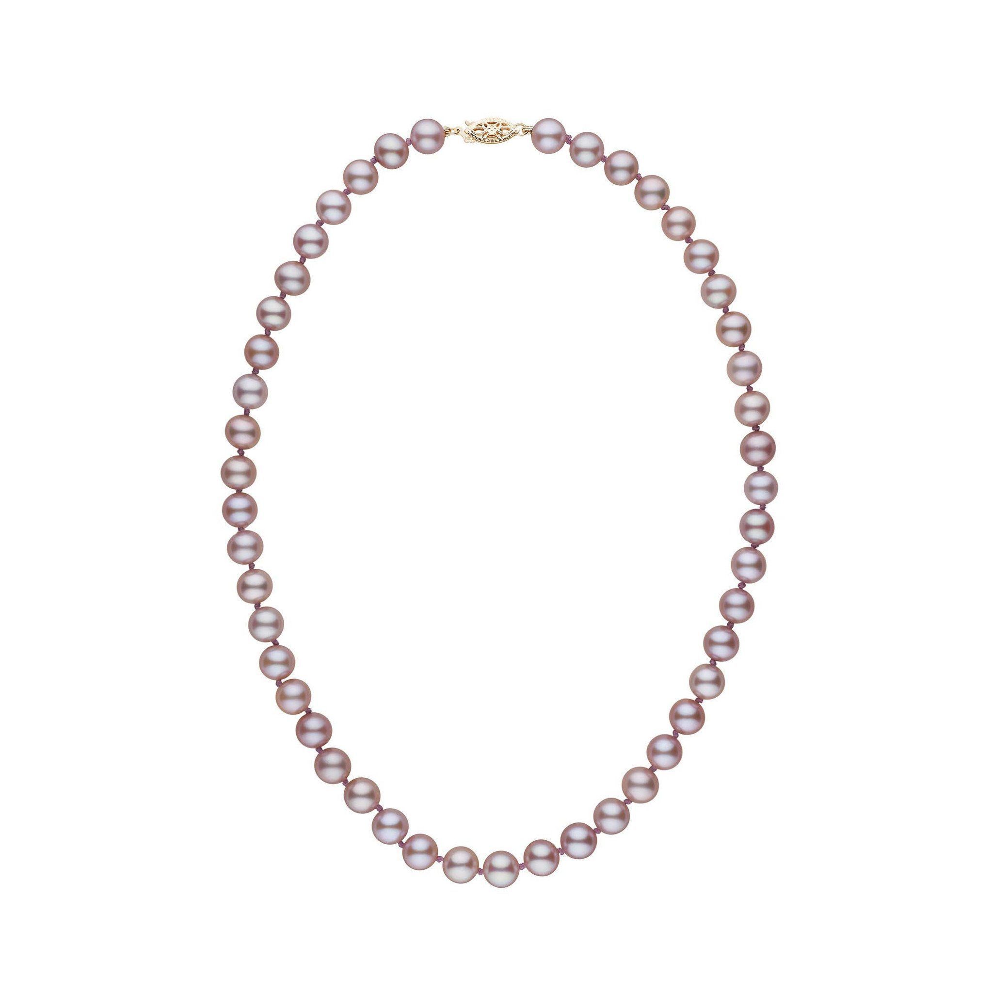 7.5-8.0 mm 16 inch AAA Lavender Freshwater Pearl Necklace
