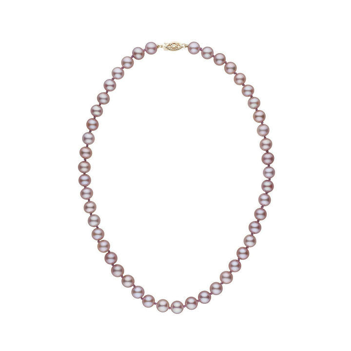 7.5-8.0 mm 16 inch AAA Lavender Freshwater Pearl Necklace