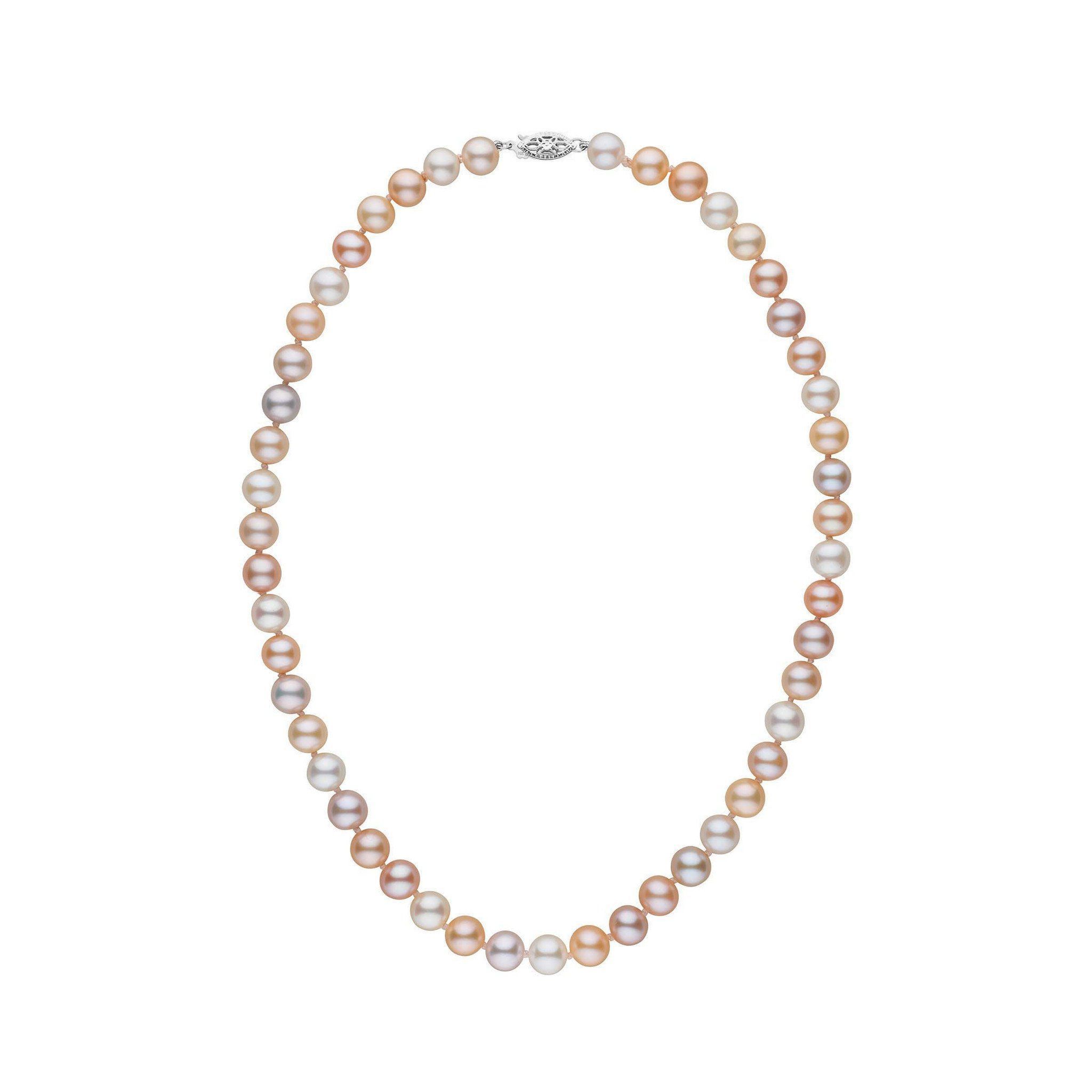 Natural Multicolor Freshwater Baroque Pearl Jewelry Set - 18" Necklace, Bracelet, Earrings
