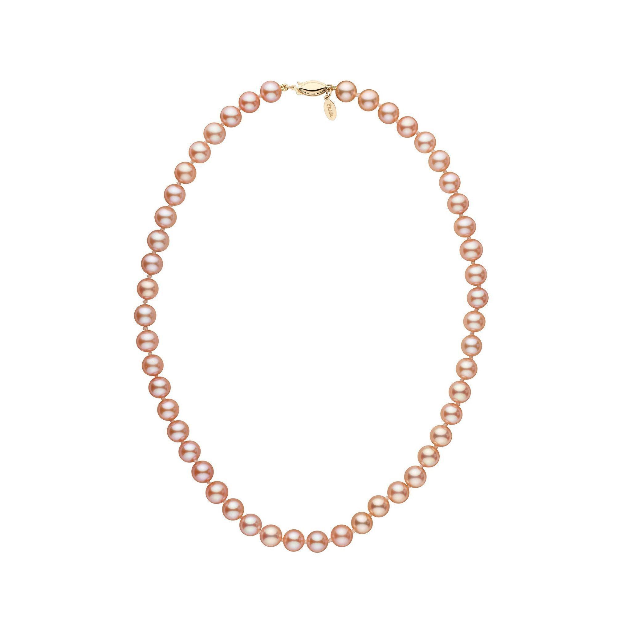 アクセサリー peachmama 7.5-8.0 mm Pink to Peach Freshadama Freshwater Pearl Necklace