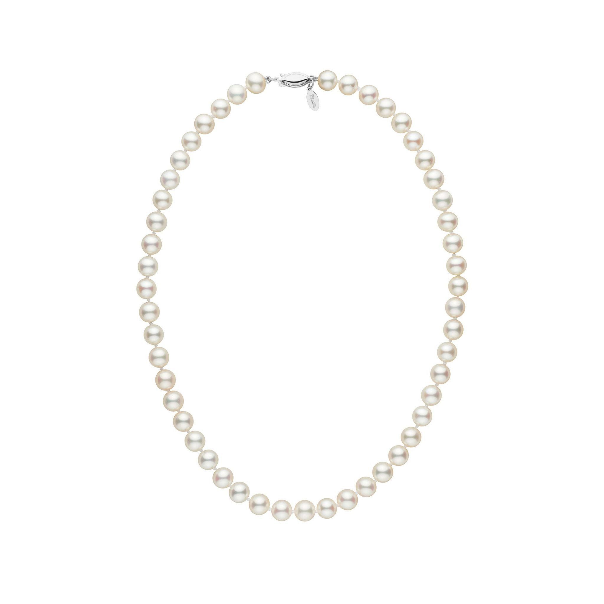 7.5-8.0 mm 16 Inch White Freshadama Freshwater Pearl Necklace