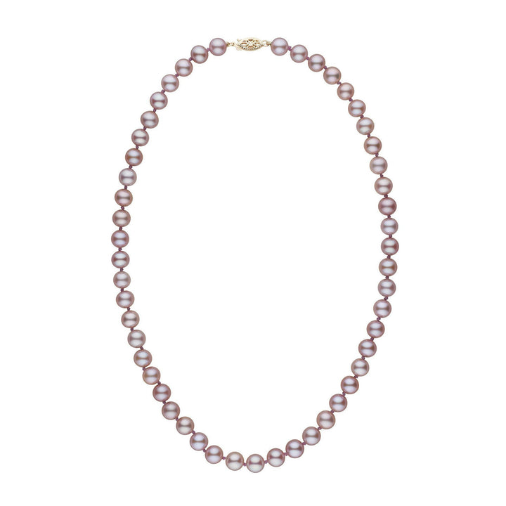 7.5-8.0 mm 18 inch AAA Lavender Freshwater Pearl Necklace