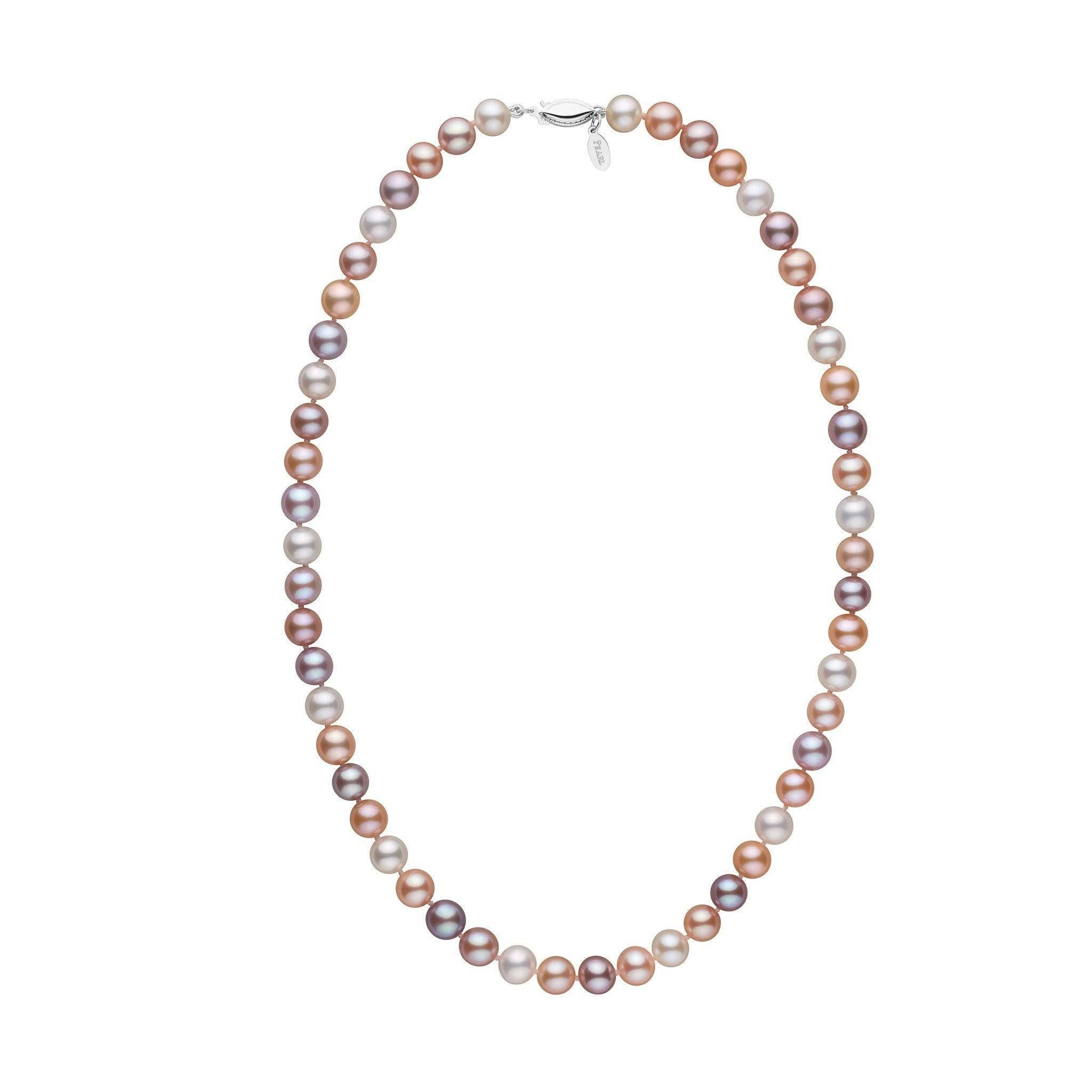 7.5-8.0 mm 18 Inch Multicolor Freshadama Freshwater Pearl Necklace