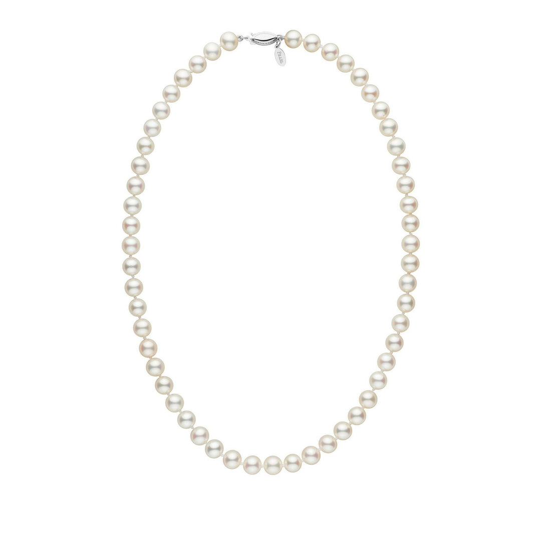 7.5-8.0 mm 18 Inch White Freshadama Freshwater Pearl Necklace