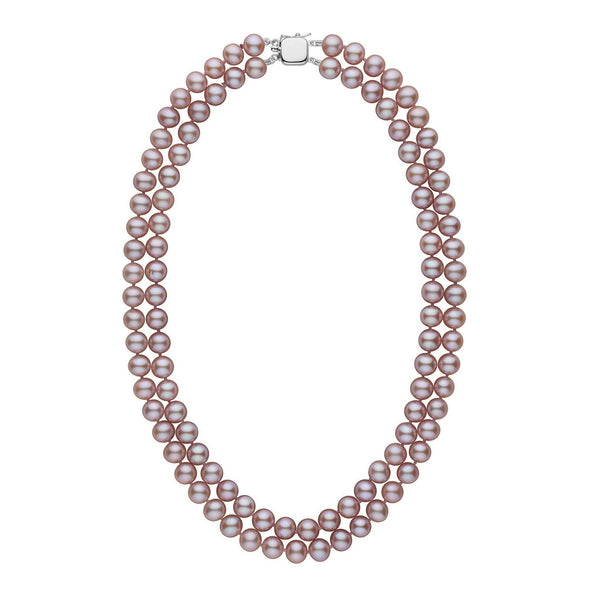 3 strand lavender pearl necklace 14 inch – The Lotus Wave