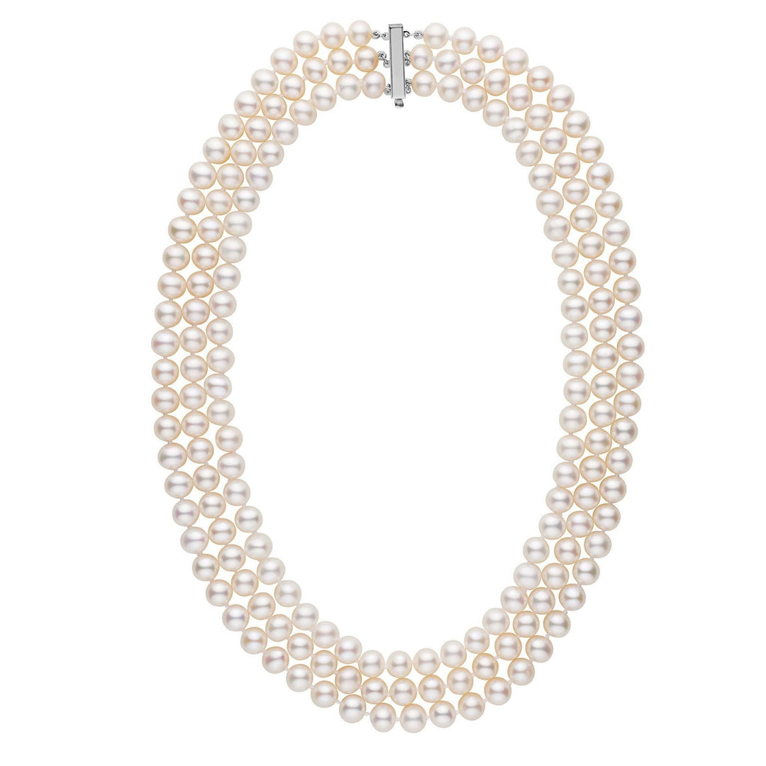 7.5-8.0 mm 18 Inch AAA White Freshwater Pearl Necklace – Pearl Paradise