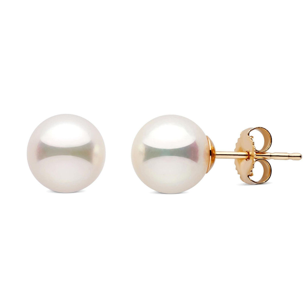mm White Akoya AAA Pearl Stud Earrings – Pearl Paradise