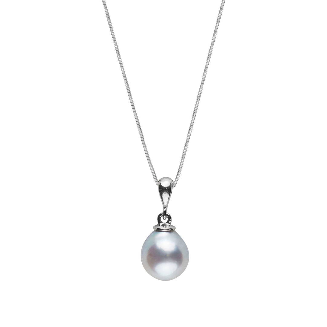 Grace Collection 8.0-9.0 mm Baroque Silver Akoya Pearl Pendant