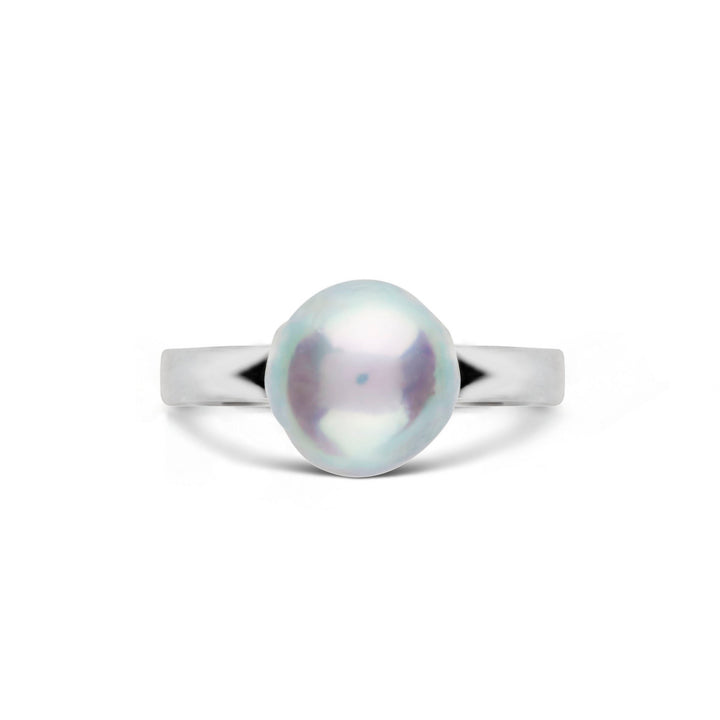 Classic Collection 8.0-9.0 mm Baroque Silver Akoya Pearl Ring