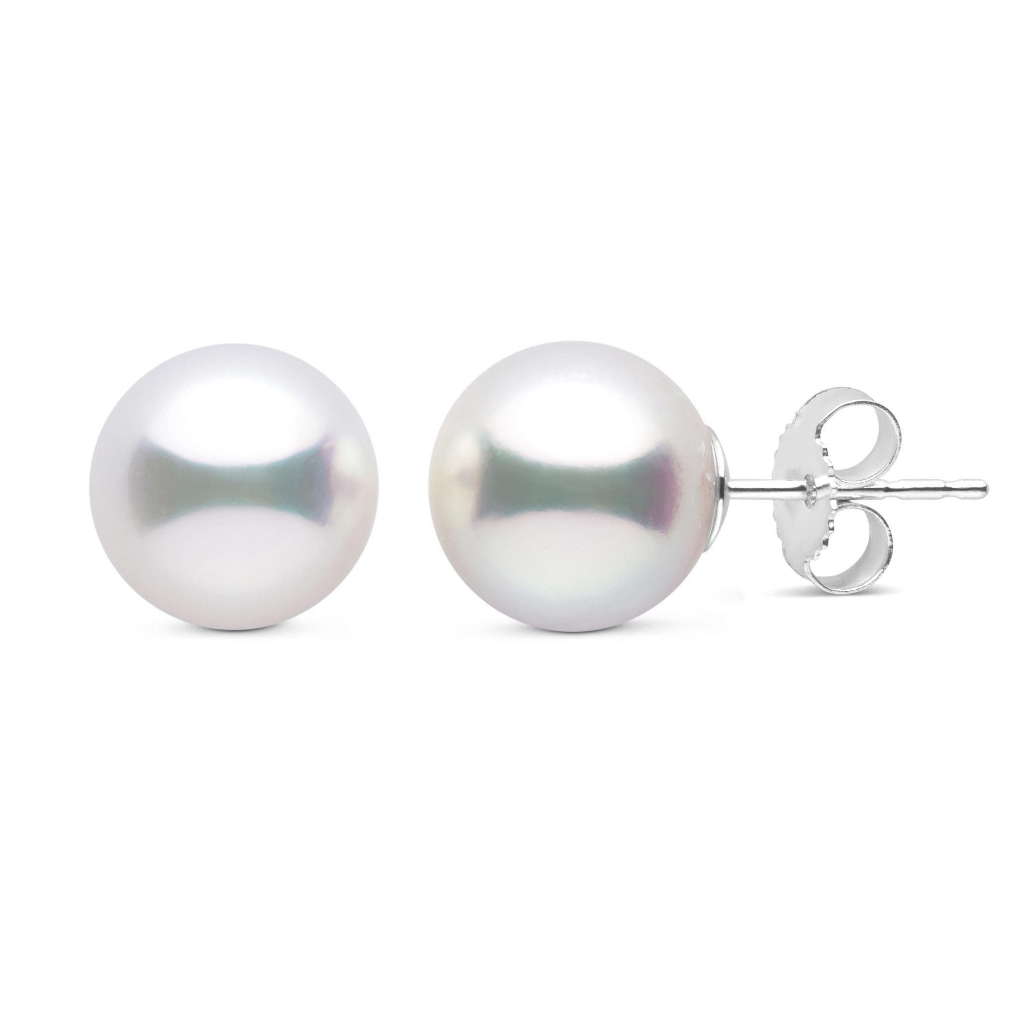 8.0-9.0 mm White South Sea Pearl Stud Earrings