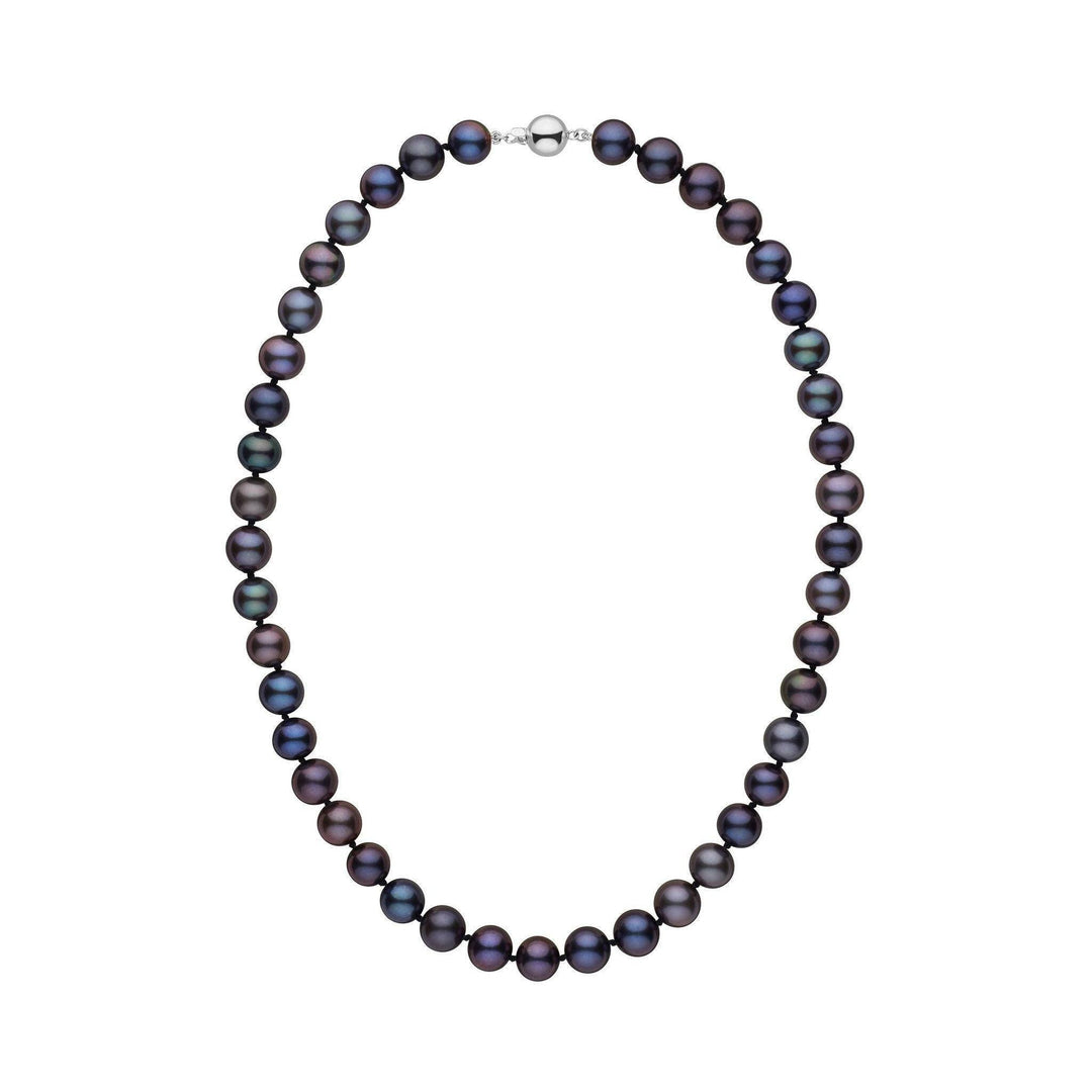 8.5-9.0 mm 16 Inch AAA Black Freshwater Pearl Necklace