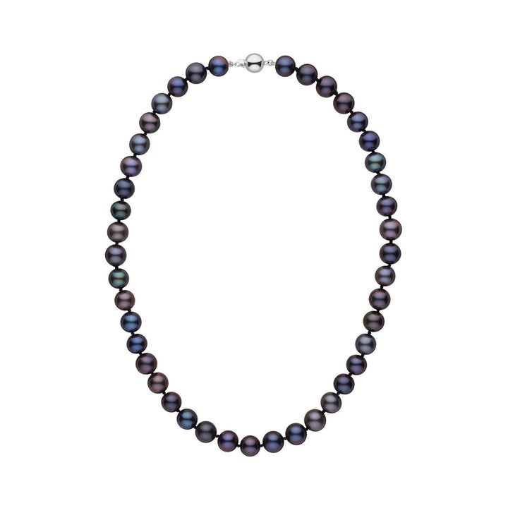8.5-9.0 mm 16 Inch AAA Black Freshwater Pearl Necklace