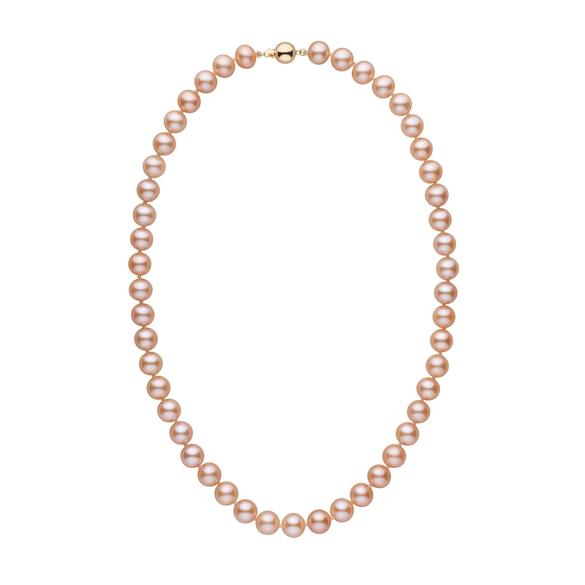8.5-9.0 mm AA+ Pink to Peach Freshwater Pearl Necklace – Pearl