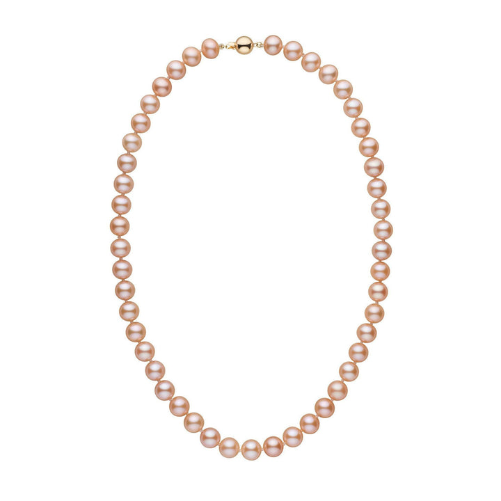 8.5-9.0 mm 18 Inch AA+ Pink to Peach Freshwater Pearl Necklace