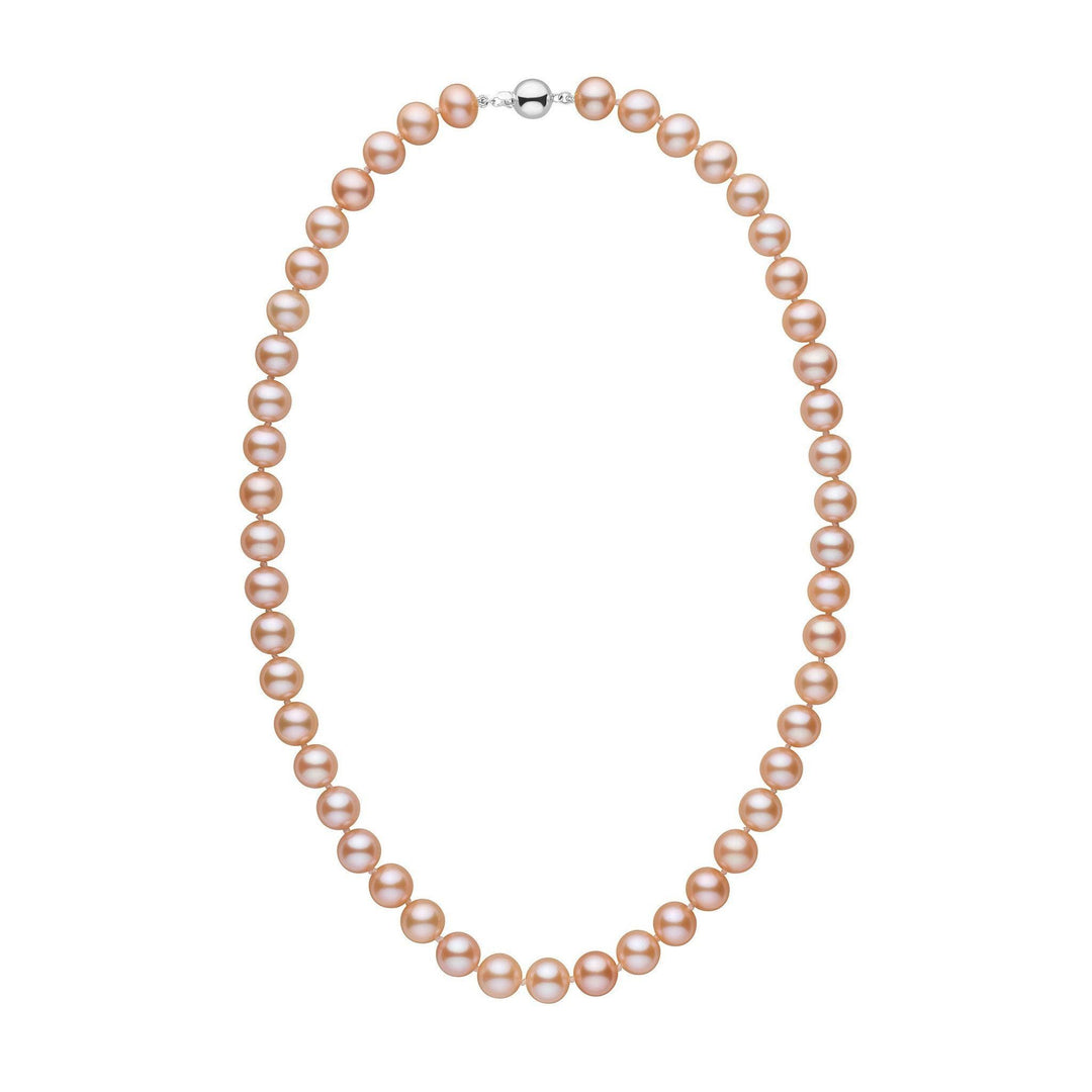 8.5-9.0 mm 18 Inch AA+ Pink to Peach Freshwater Pearl Necklace
