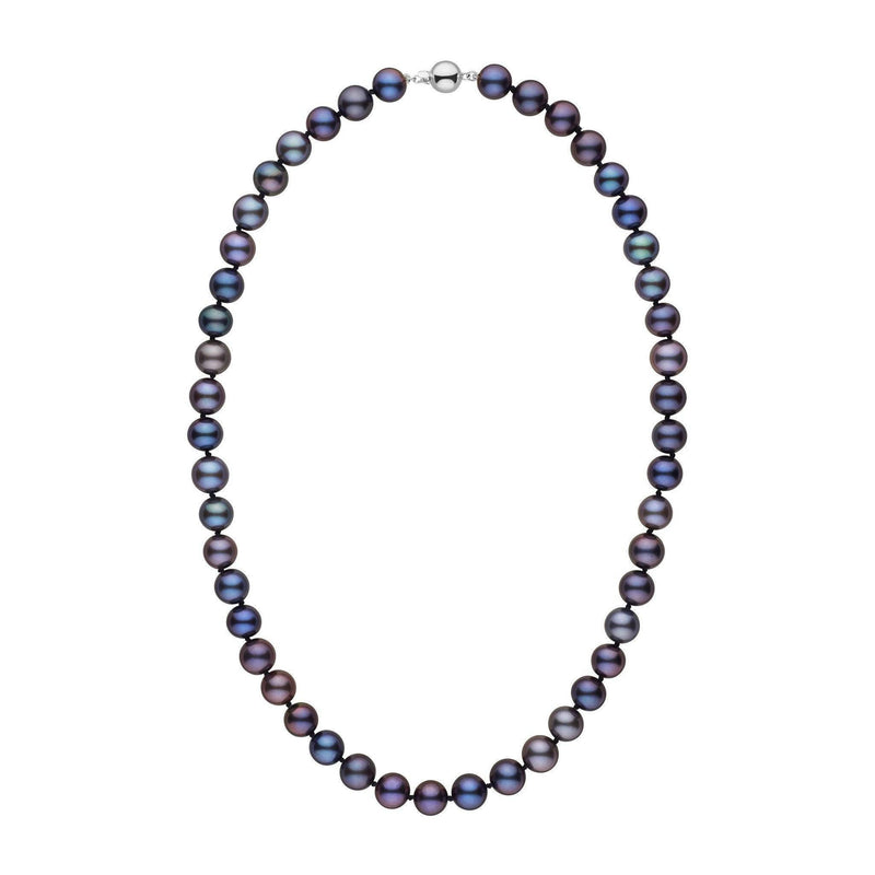 8.5-9.0 mm AA+ Black Freshwater Pearl Necklace – Pearl Paradise