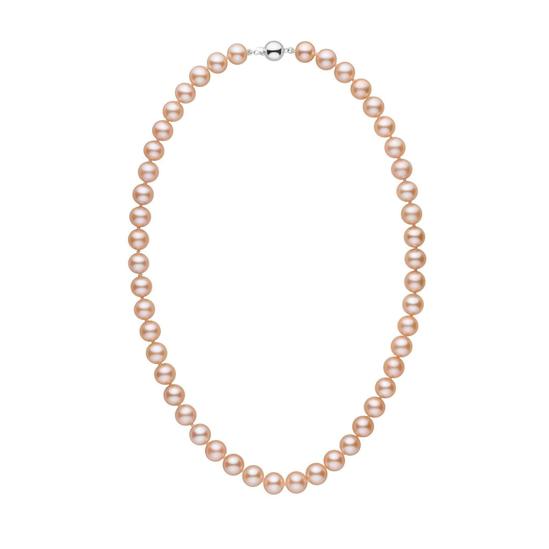 8.5-9.0 mm 18 Inch AAA Pink to Peach Freshwater Pearl Necklace