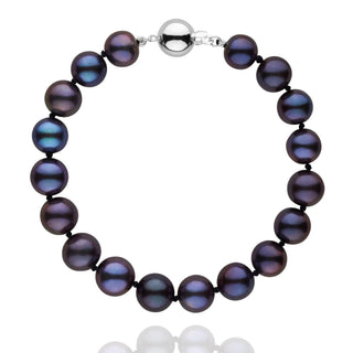 8.5-9.0 mm Black Freshwater AA+ Pearl Bracelet wg